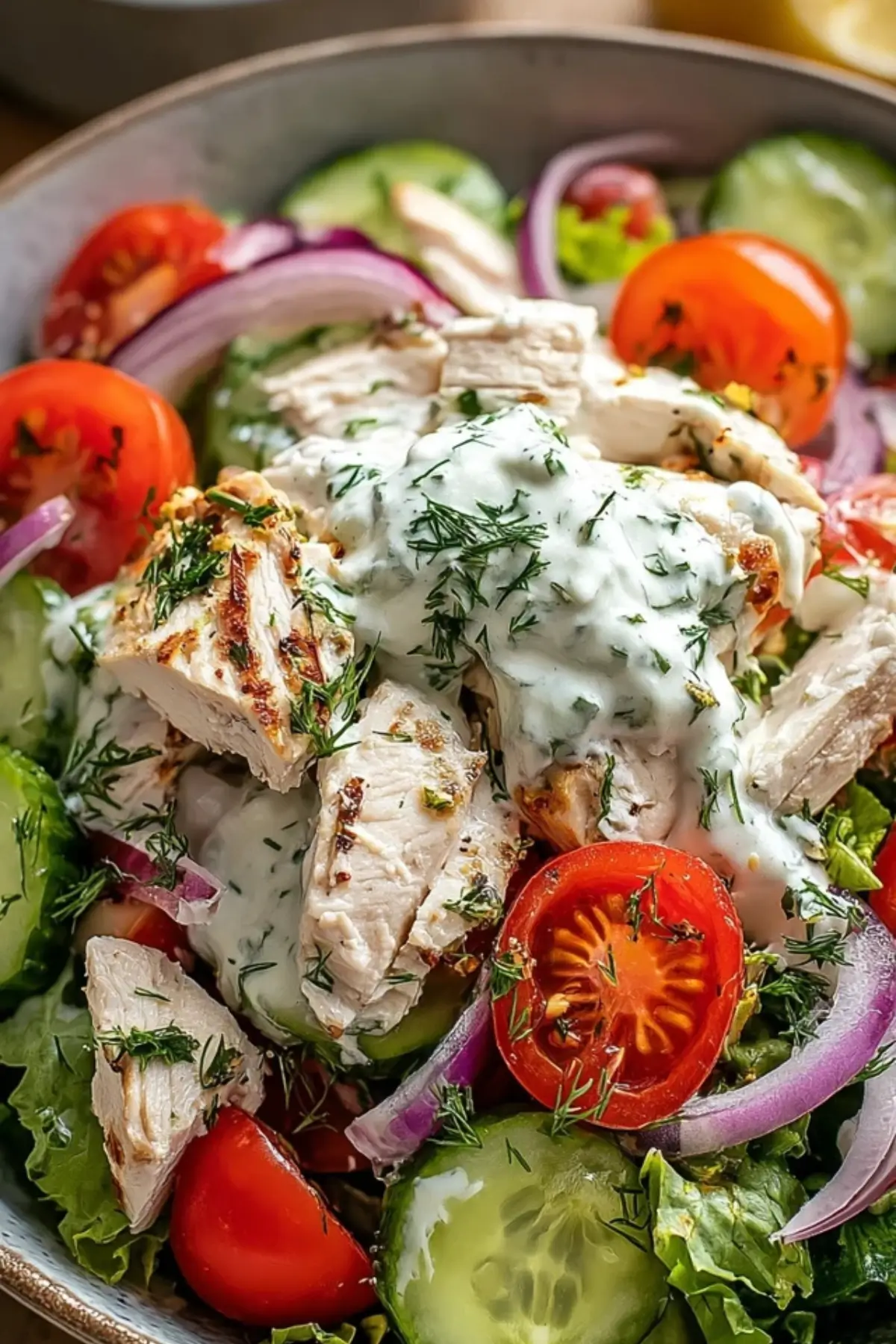 tzatziki hähnchen salat