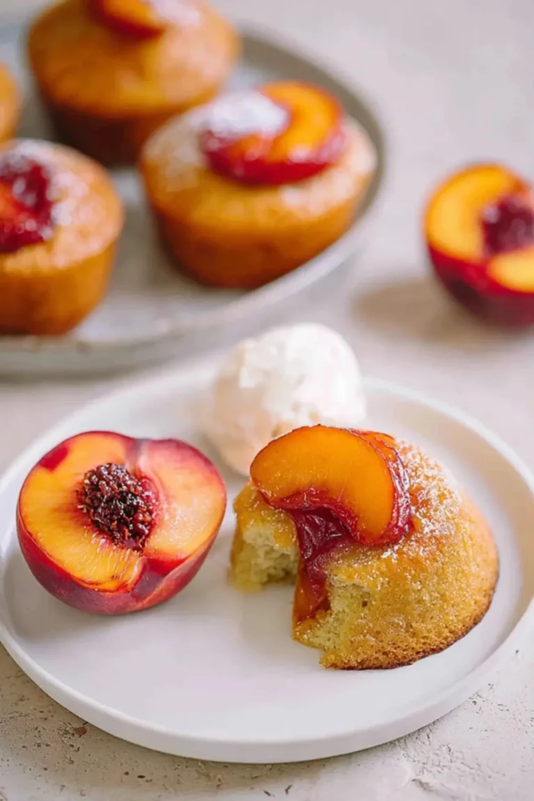 pfirsich upside down cupcakes