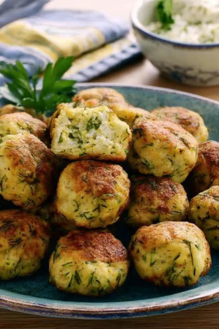 Knusprige Zucchini-Feta-Bällchen
