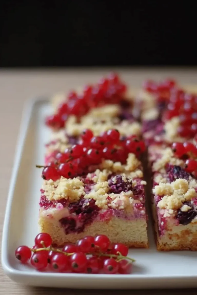 Blechkuchen mit Obst und Streuseln