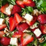 Salat mit Erdbeeren