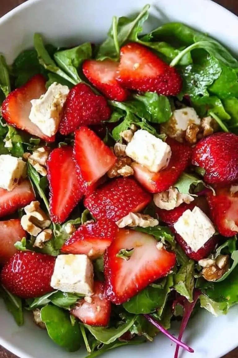Salat mit Erdbeeren