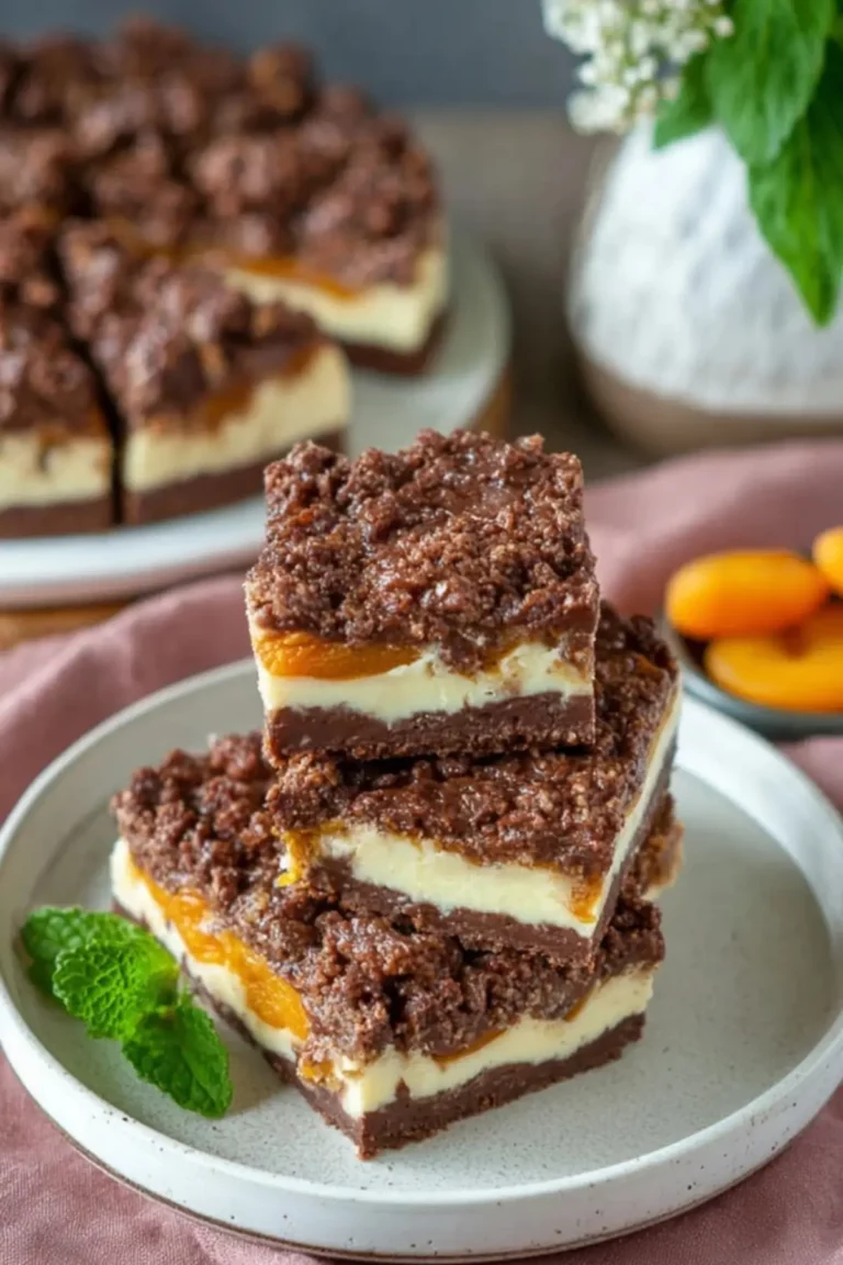 Schokolade Marillen Streuselkuchen