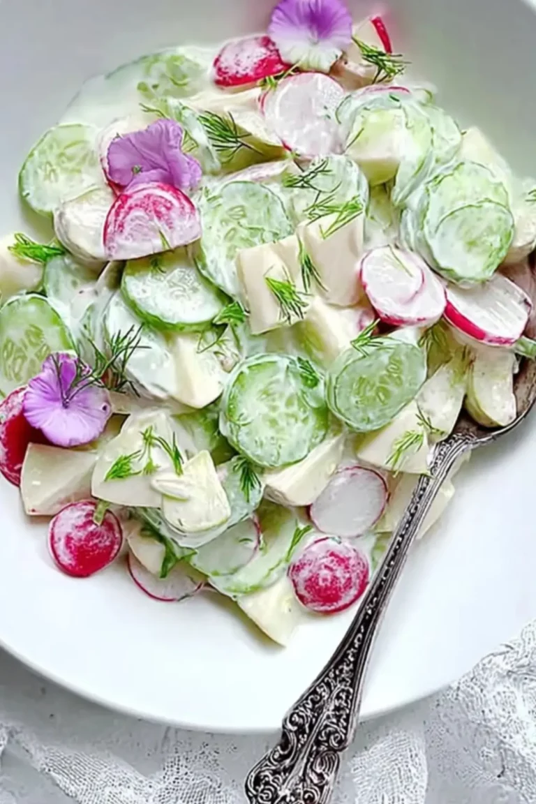Gurken Radieschen Apfel Salat