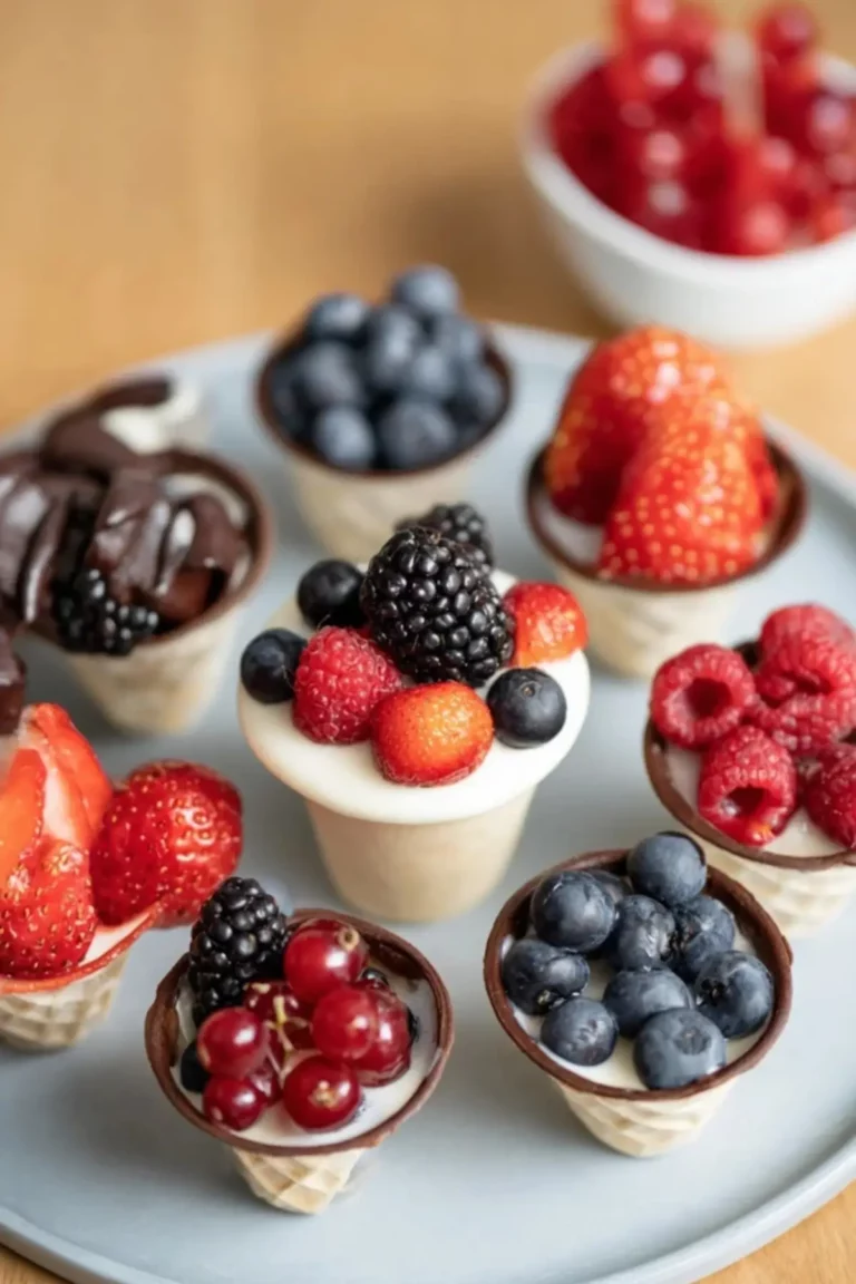 "Obst-Dessert im Waffelbecher "