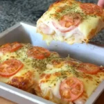 Toast Mozzarella Auflauf aus dem Backofen