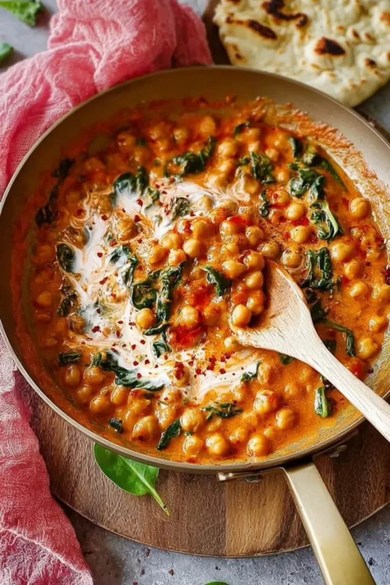 Cremiger Harissa-Kichererbseneintopf