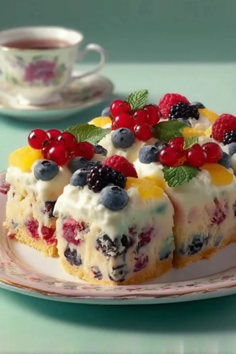 Blechkuchen für den Sommer mit Quarkcreme und Früchten