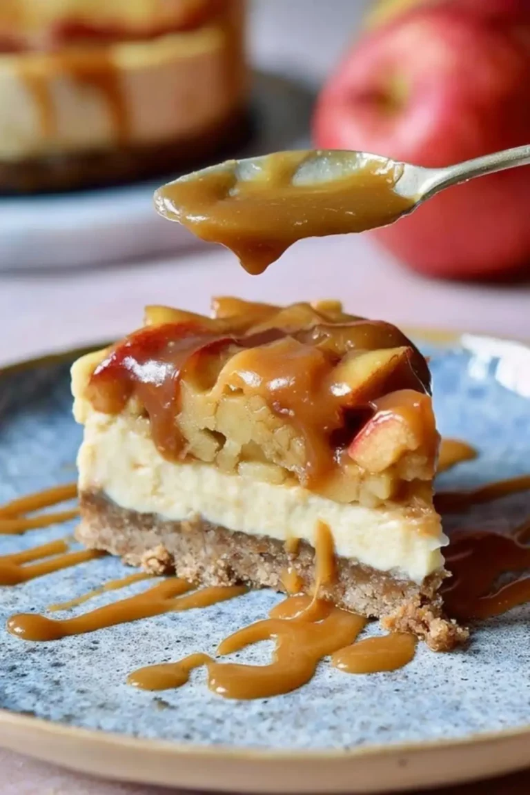 Apfel-Käsekuchen mit Karamell