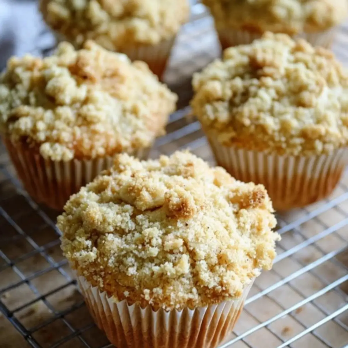 Apfel-Muffins mit knusprigen Streuseln
