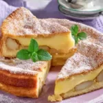 Birnenkuchen mit Pudding