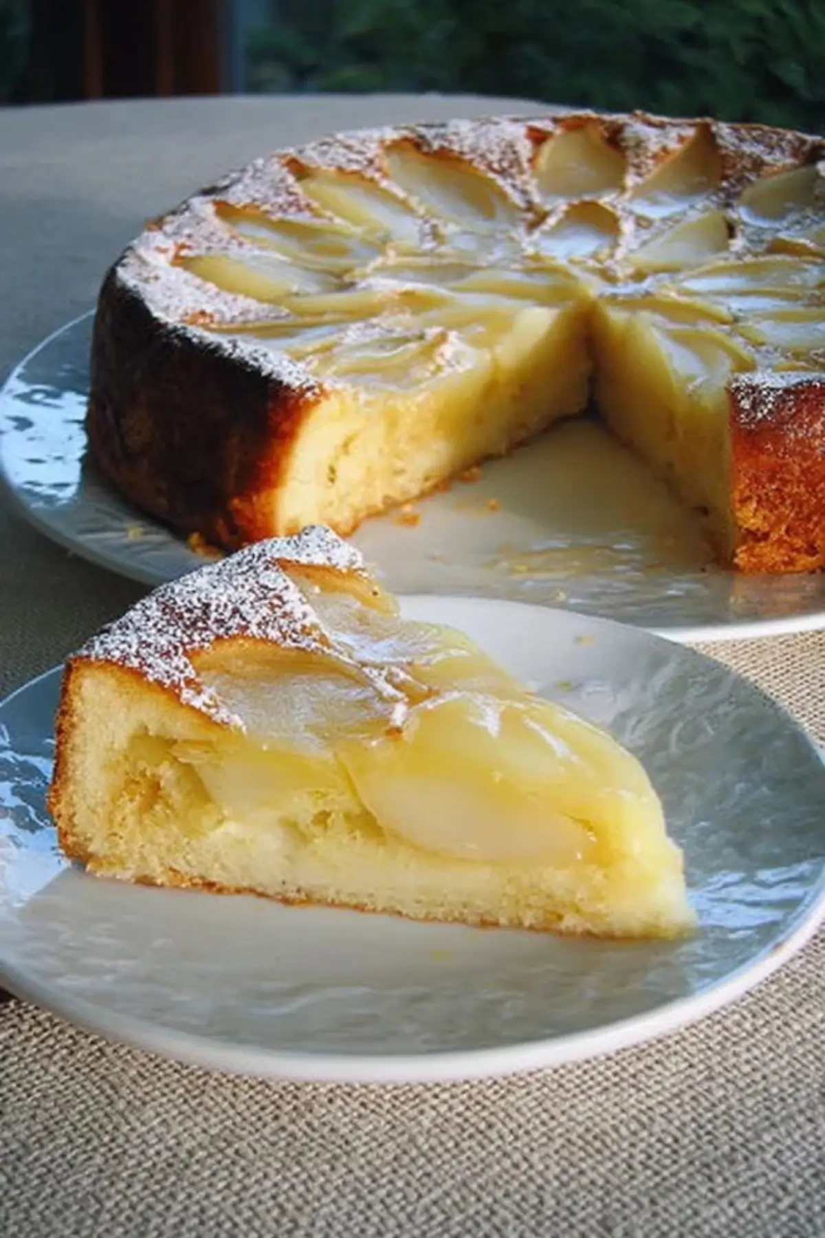 Birnenkuchen mit Vanilleguss
