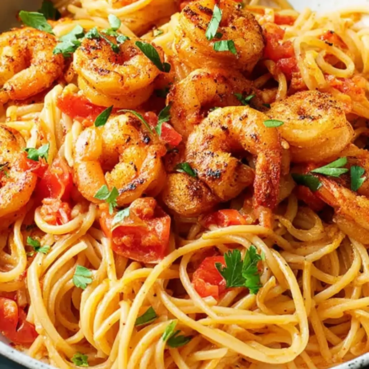 Cajun-Pasta mit Garnelen
