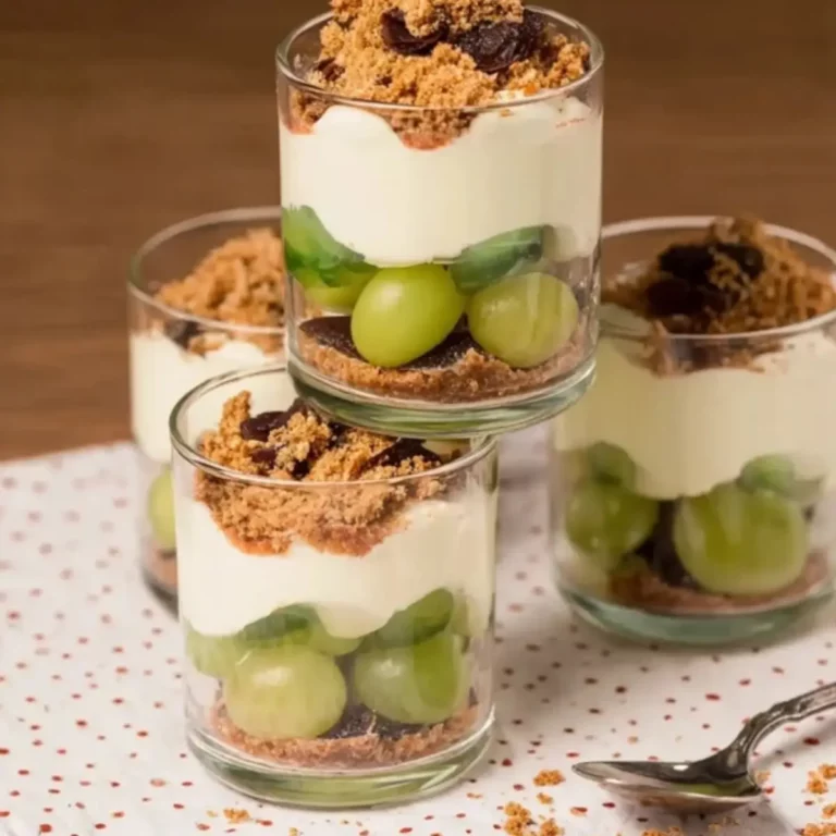 "Dessert mit Weintrauben "