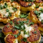 Gebackenen Mozzarella-Blumenkohlsteaks