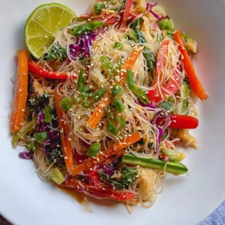 Glasnudelsalat mit Erdnuss-Dressing