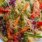 Glasnudelsalat mit Erdnuss-Dressing