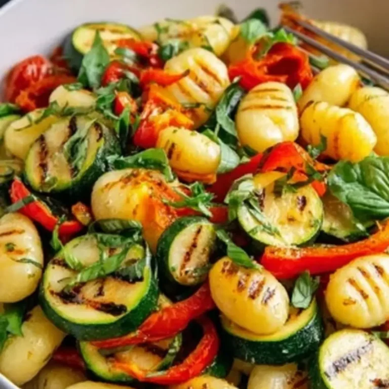 Gnocchi Salat mit Zucchini und Paprika