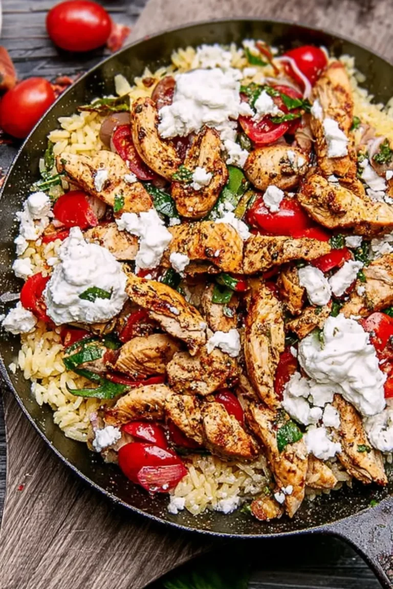 Griechische Hähnchen Gyros Pfanne