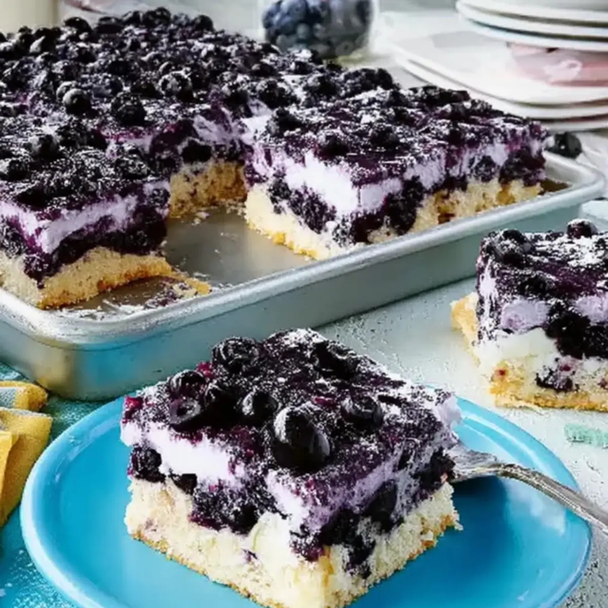 Heidelbeerkuchen vom Blech
