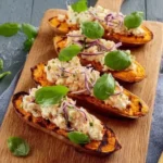 Hüttenkäse Süßkartoffel-Toast