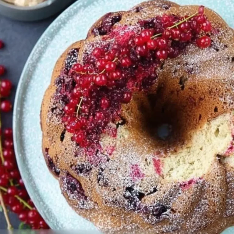 Johannisbeerkuchen als Gugelhupf