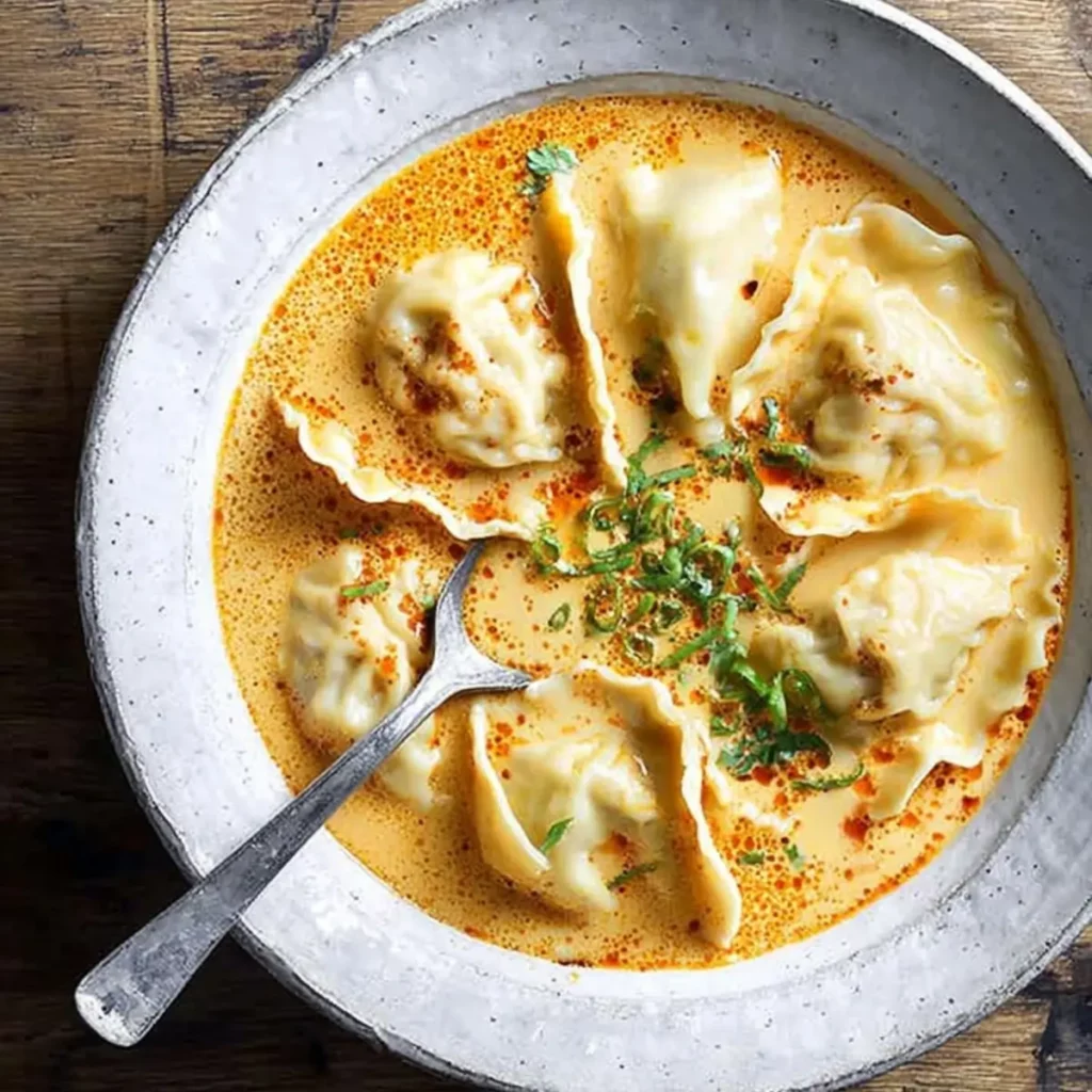 Kokos Curry Suppe mit Dumplings