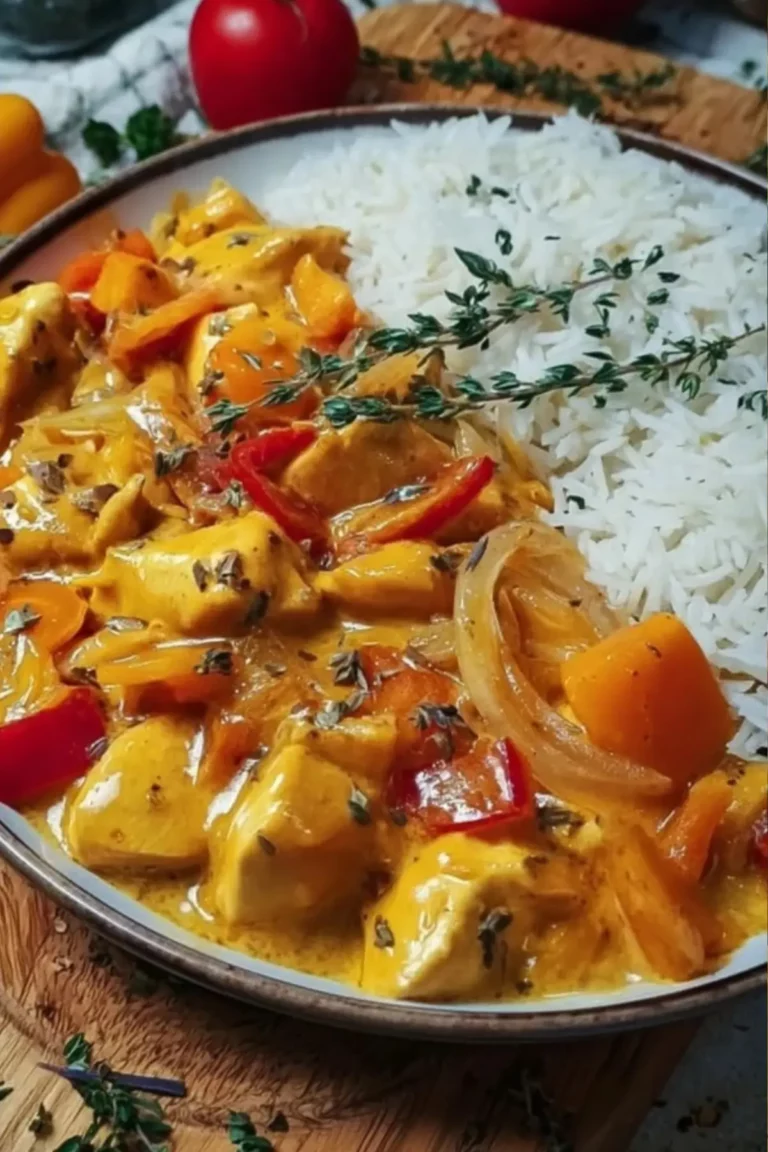 Kürbis Hähnchen Pfanne mit Reis