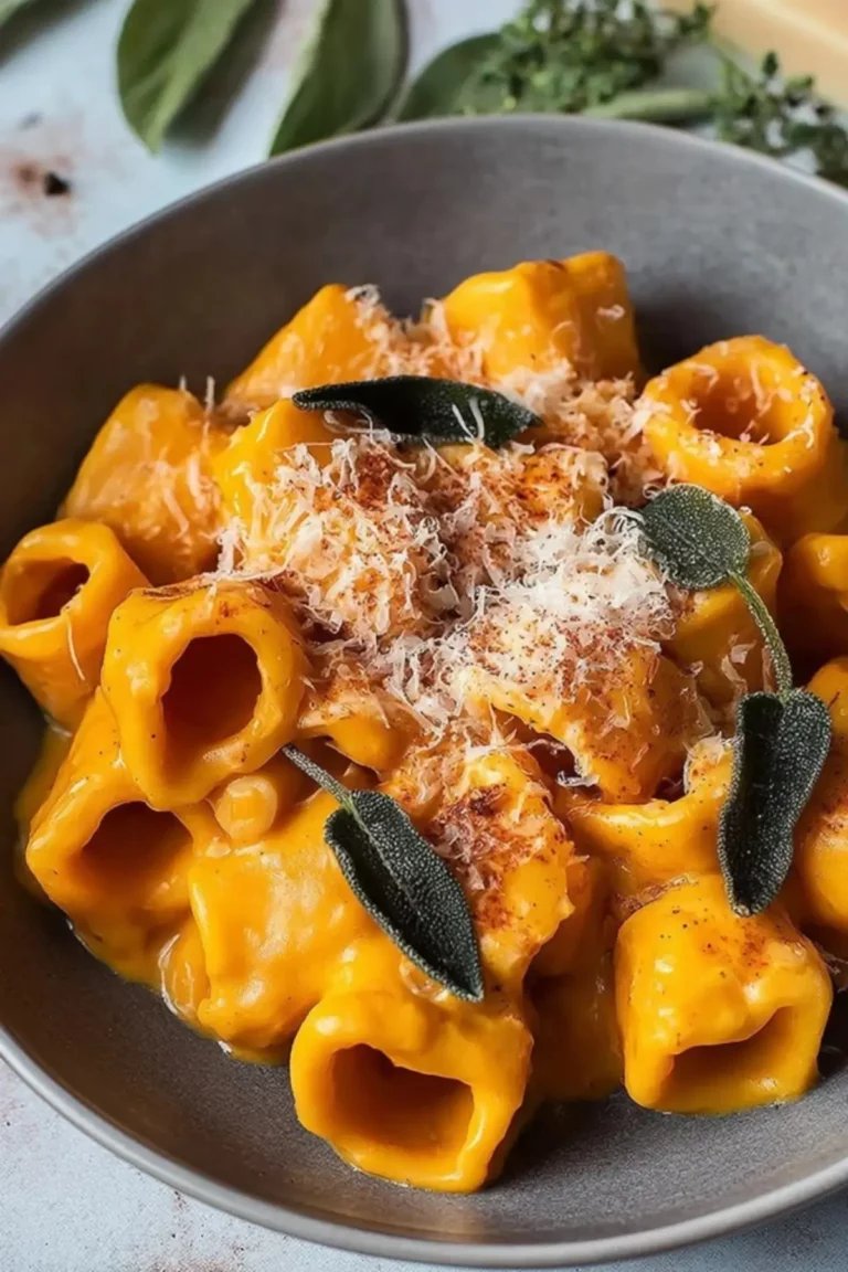 Kürbis Pasta mit Parmesan