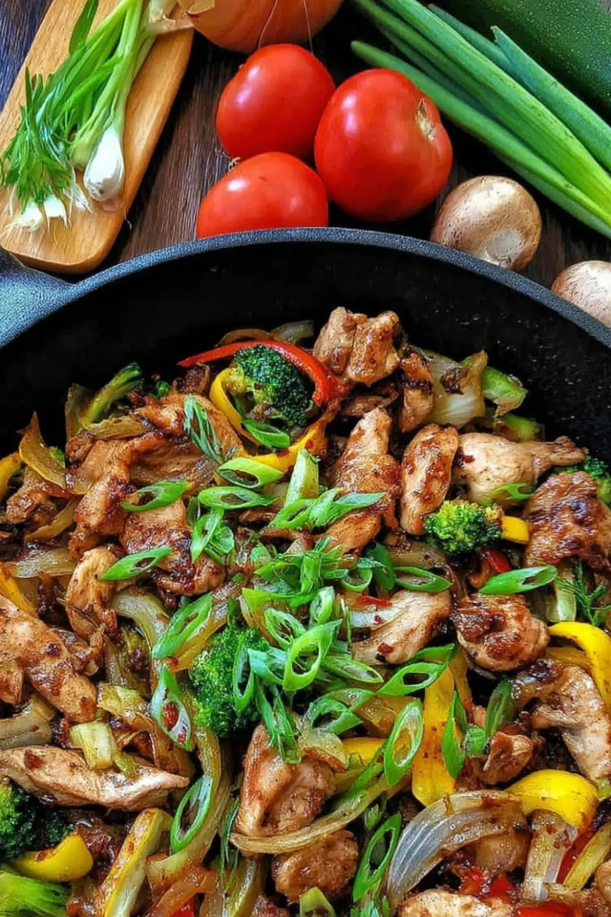 Lowcarb Gemüsepfanne mit Geflügel