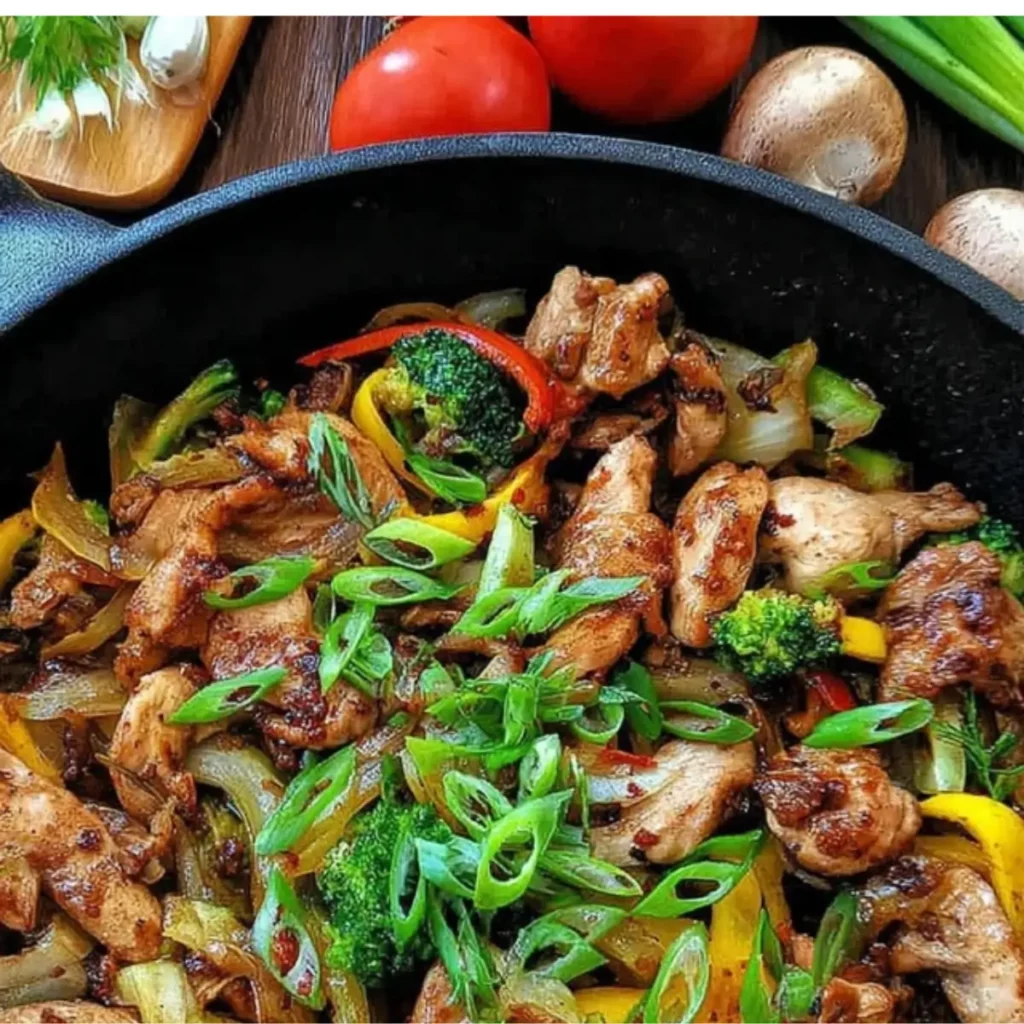 Lowcarb Gemüsepfanne mit Geflügel