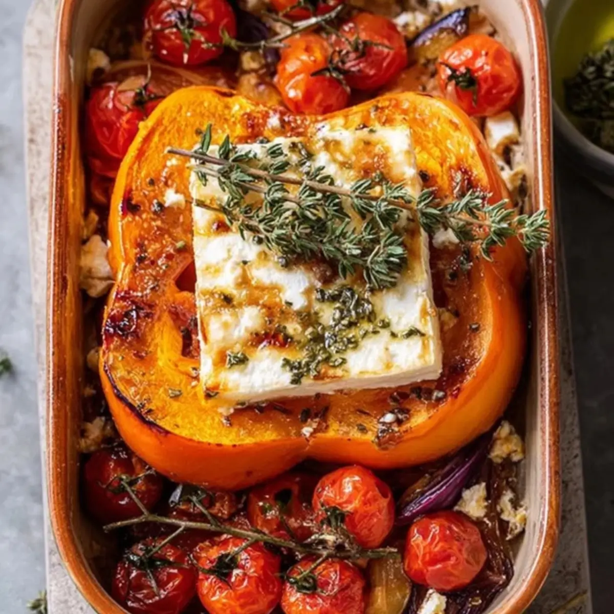 Ofenkürbis mit Feta