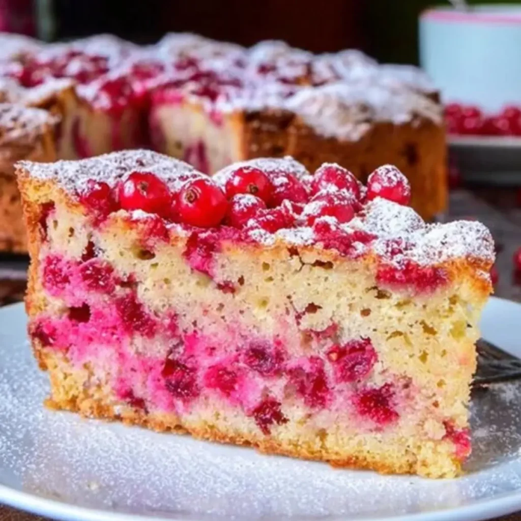 Saftiger Johannisbeerkuchen