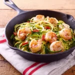 Zucchini-Nudeln mit Garnelen