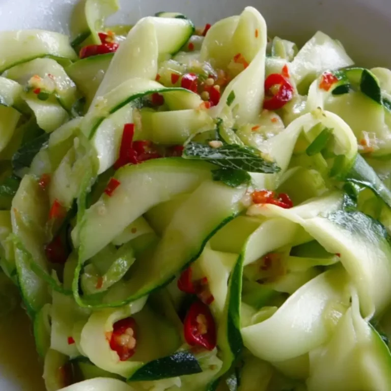Zucchini-Salat mit Chili und Minze