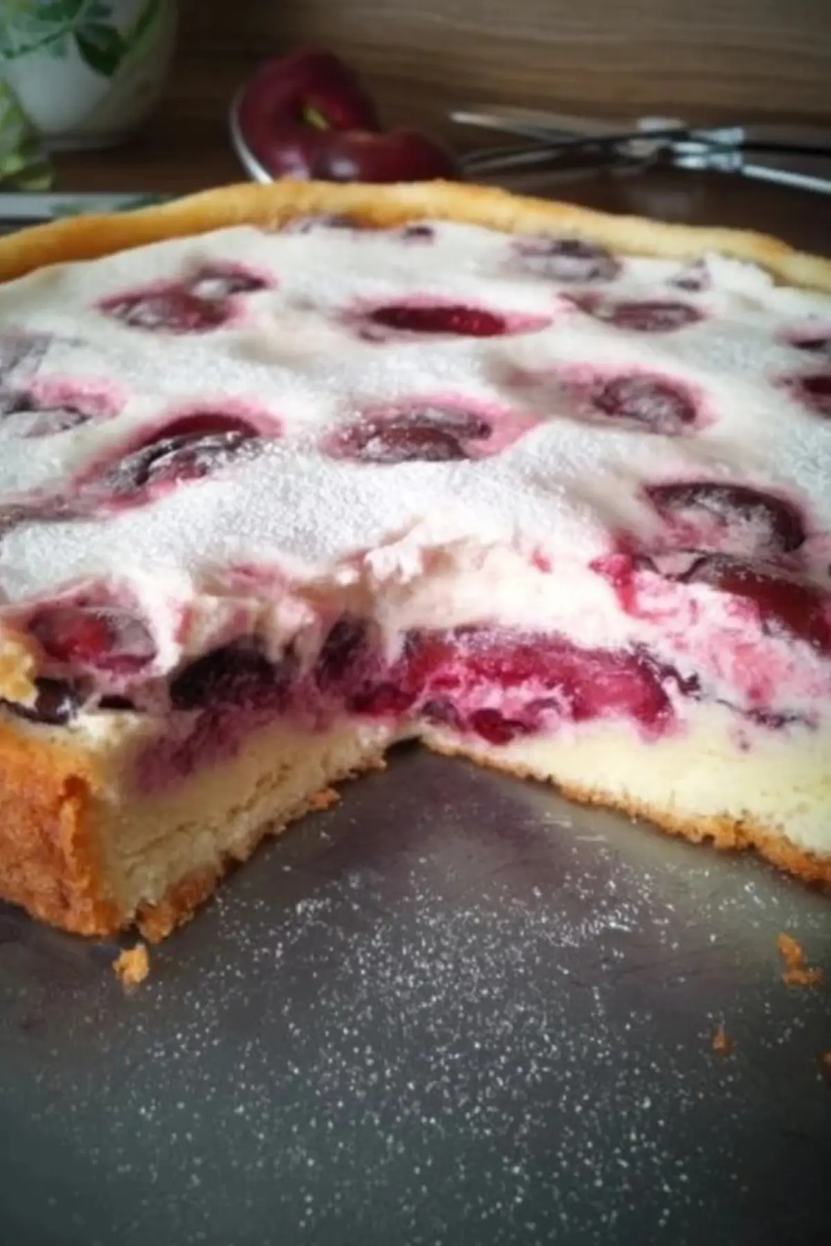 Zwetschgenkuchen mit Schmandguß