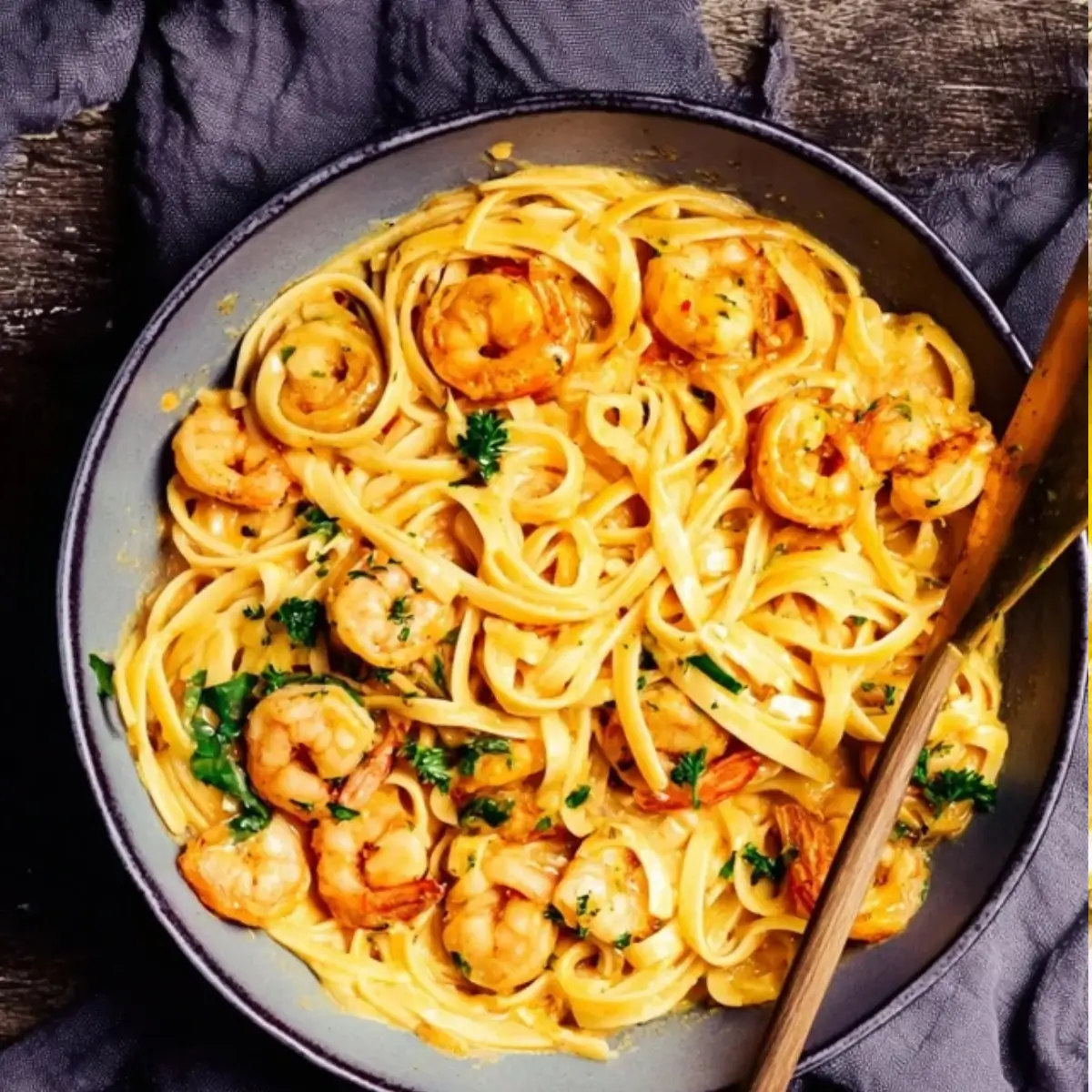 cremige Garnelenpasta