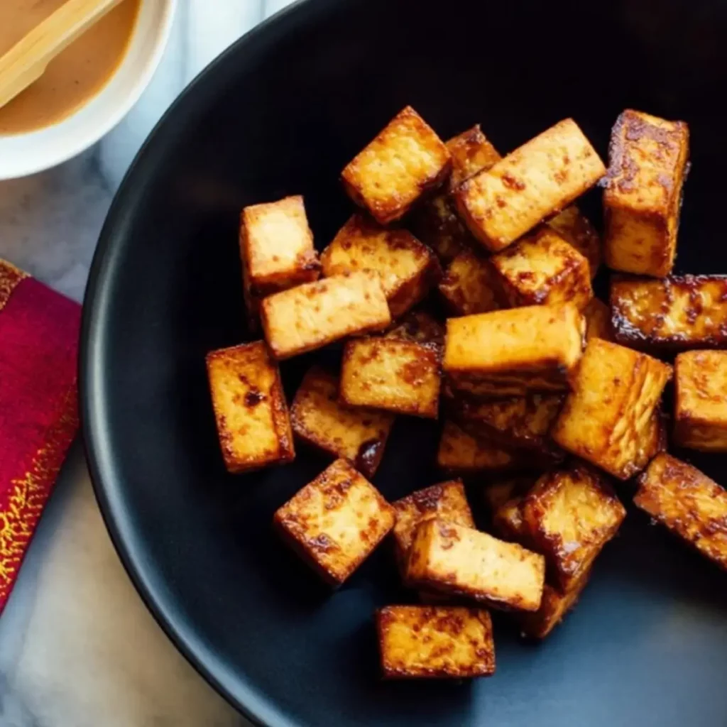 knusprigen gebackenen Tofu