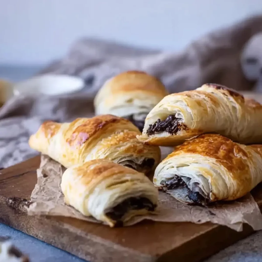 vegane Schokoladen Croissants