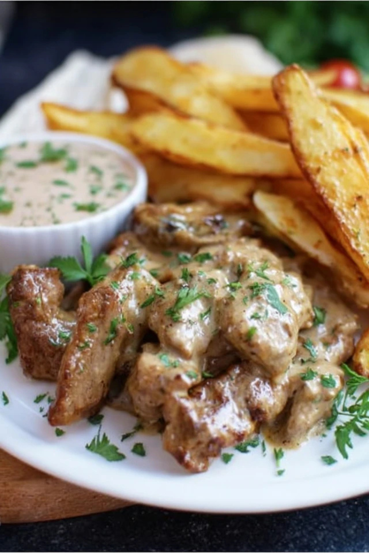 Air Fryer Gyros mit Metaxasoße