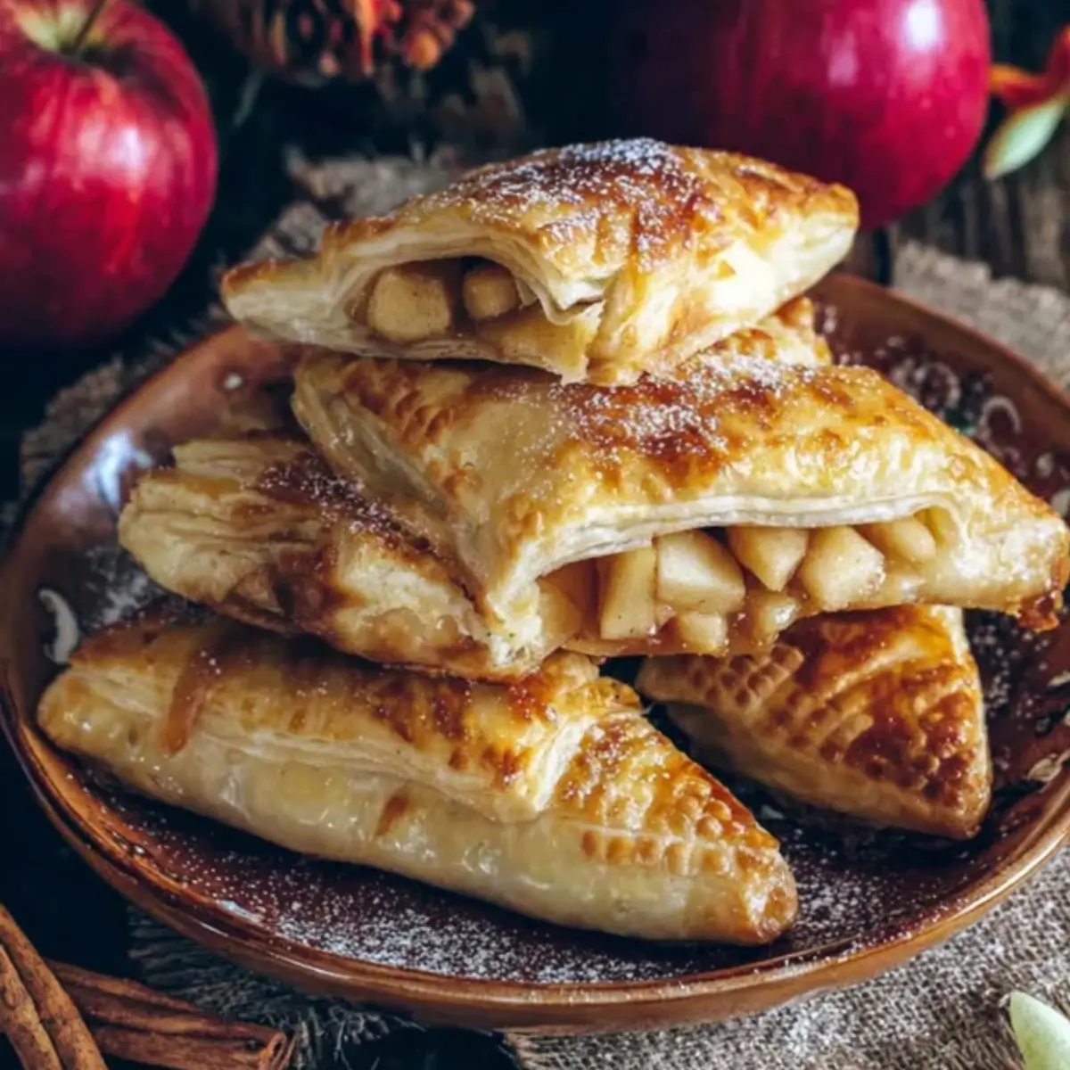 Apfeltaschen mit Blätterteig