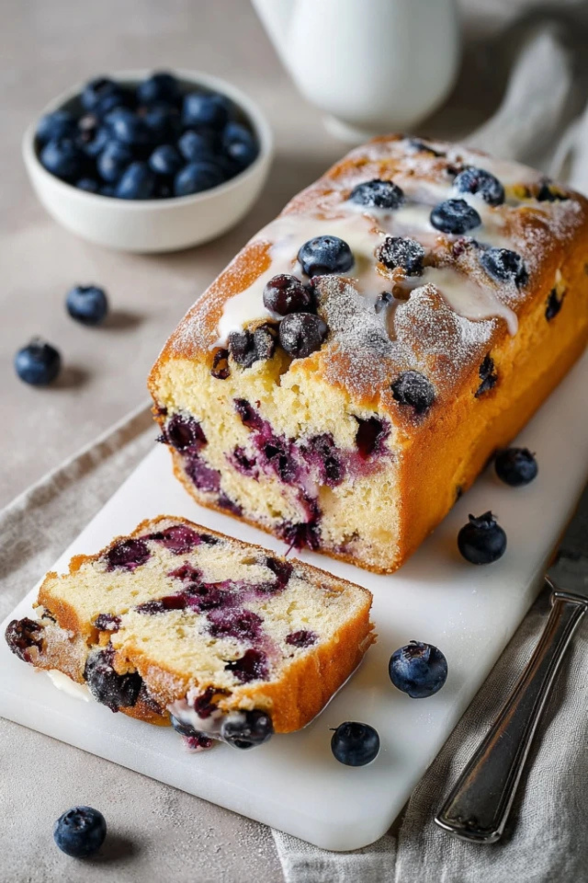 Heidelbeerkuchen Mit Joghurt Und Ol