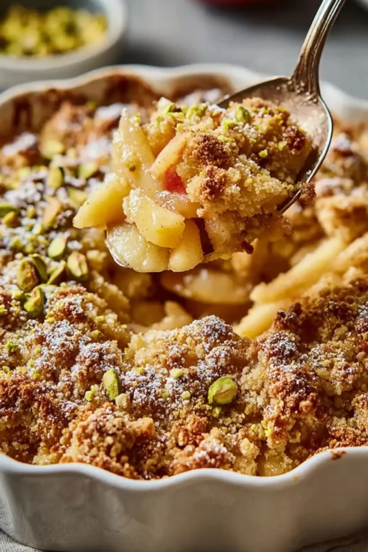 Bratapfel Crumble mit Marzipan