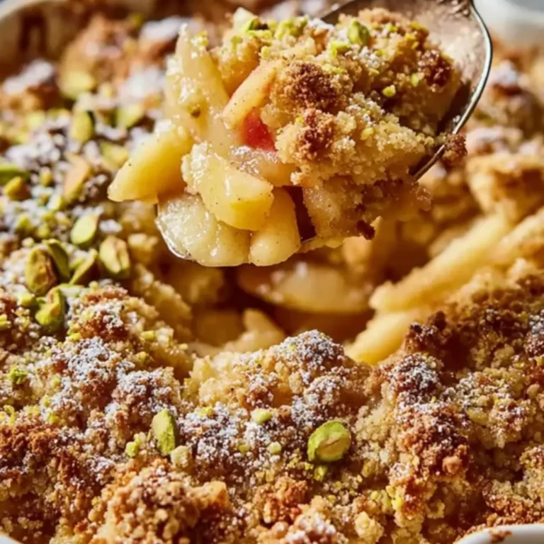 Bratapfel Crumble mit Marzipan