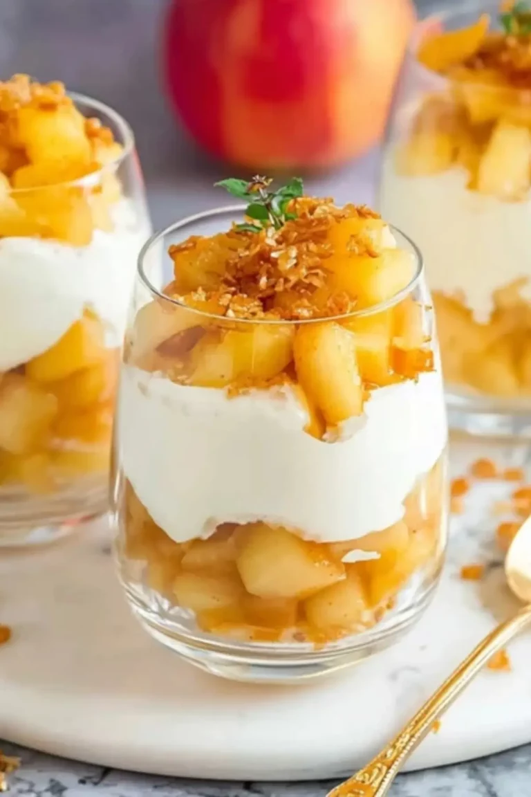 Bratapfel-Dessert im Glas