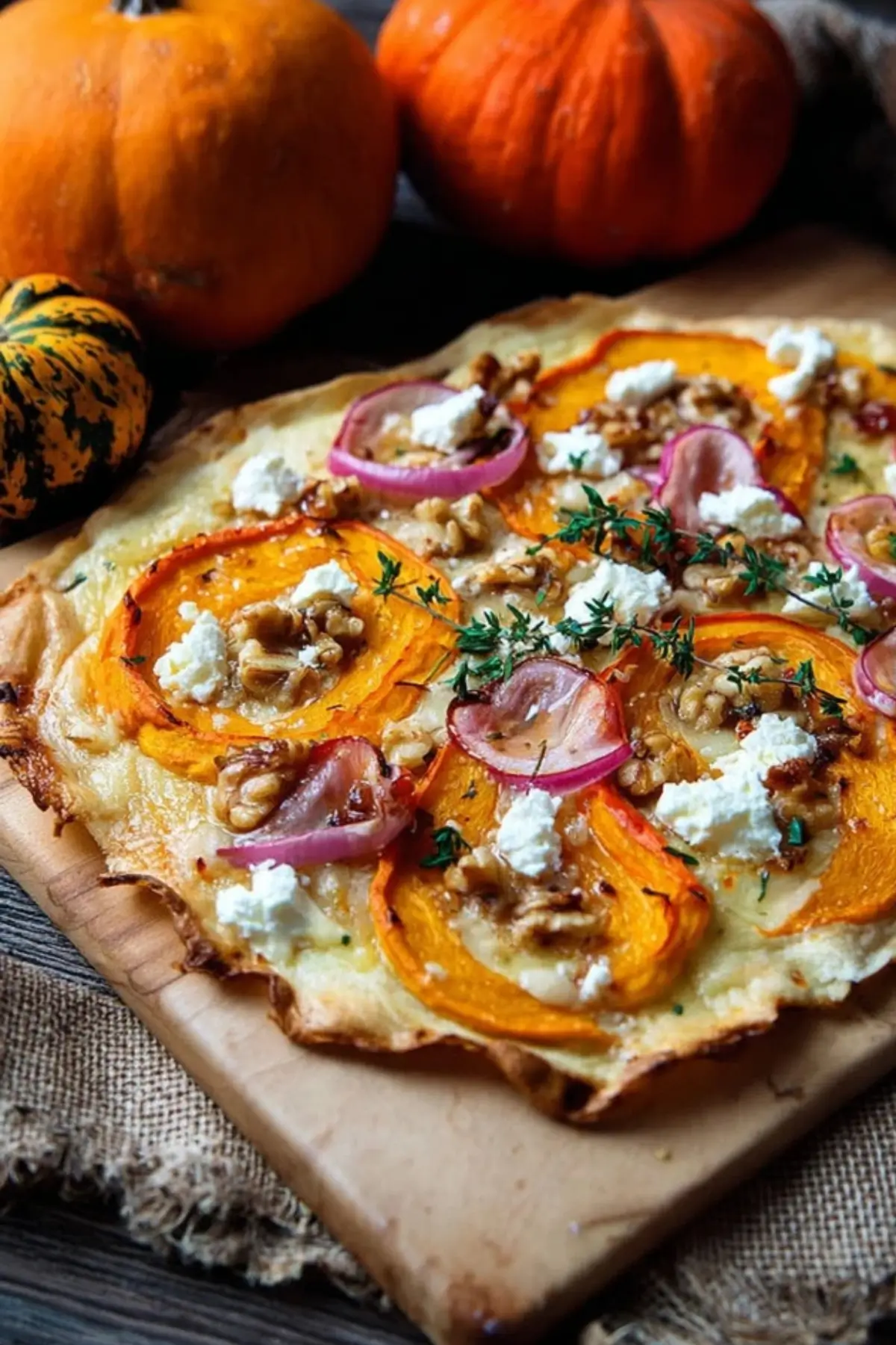 Flammkuchen mit Kürbis