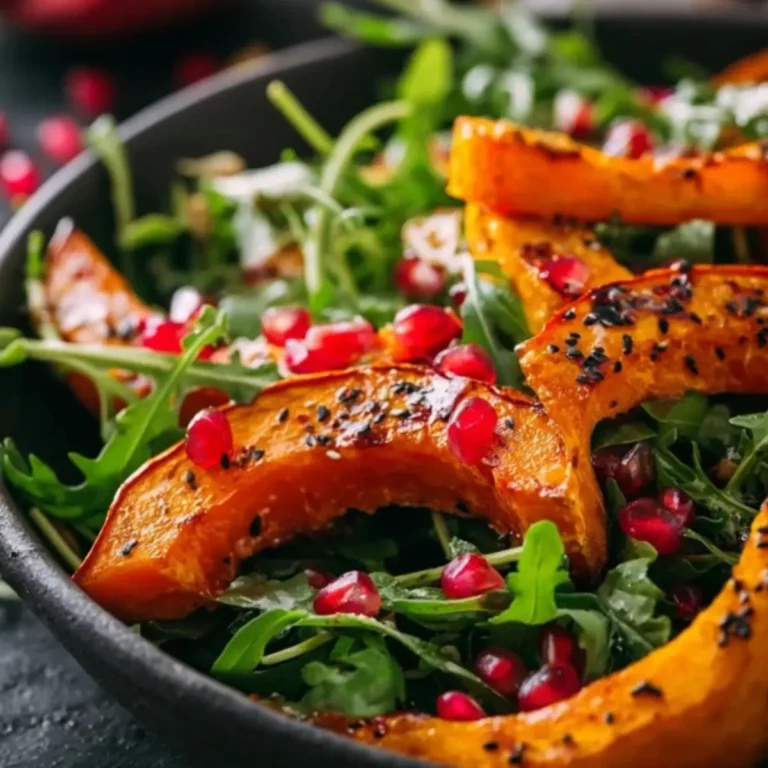 Gerösteter Kürbissalat mit Granatapfelkernen