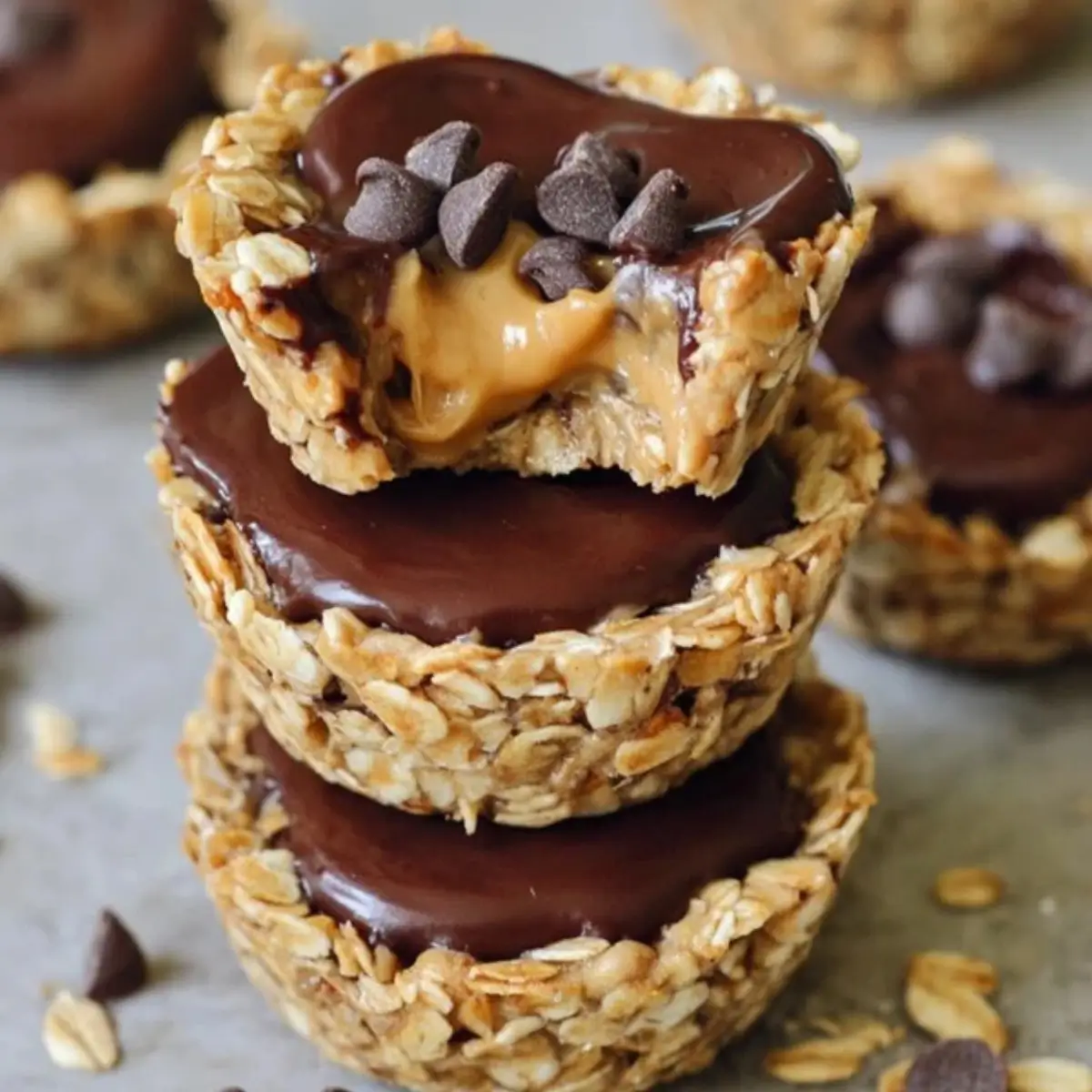 Granola Cups mit Nussmus