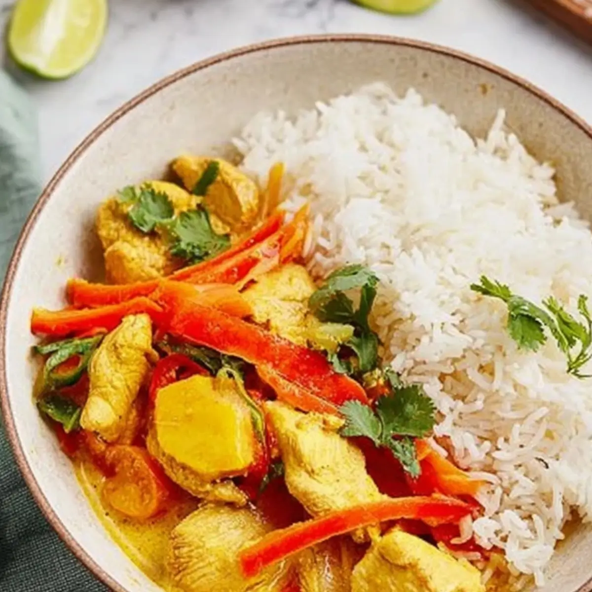 Hähnchen-Curry mit Kokosmilch