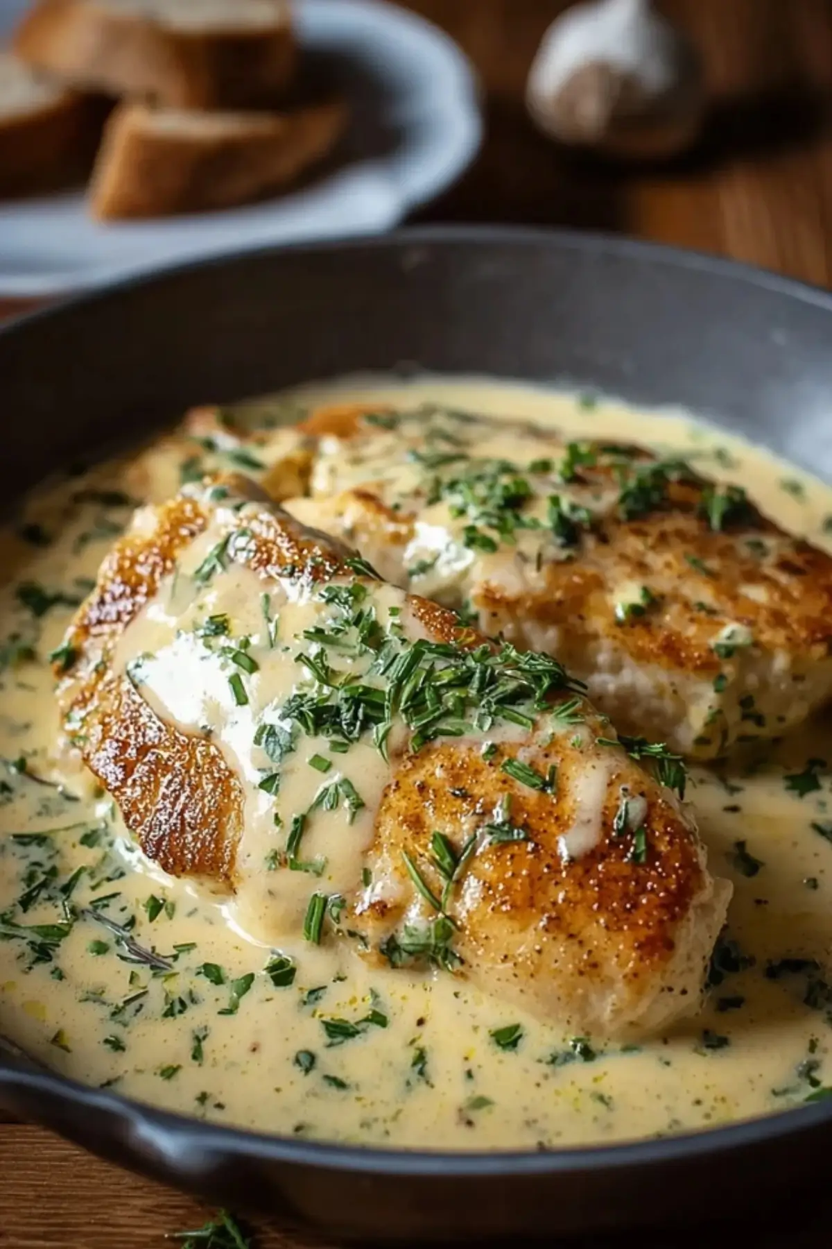 Hähnchenfilet in Frischkäse-Parmesan-Soße